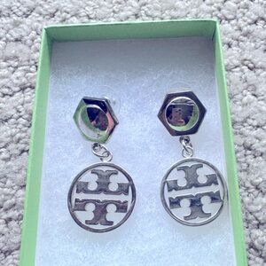 Tory Burch Drop Logo Earrings